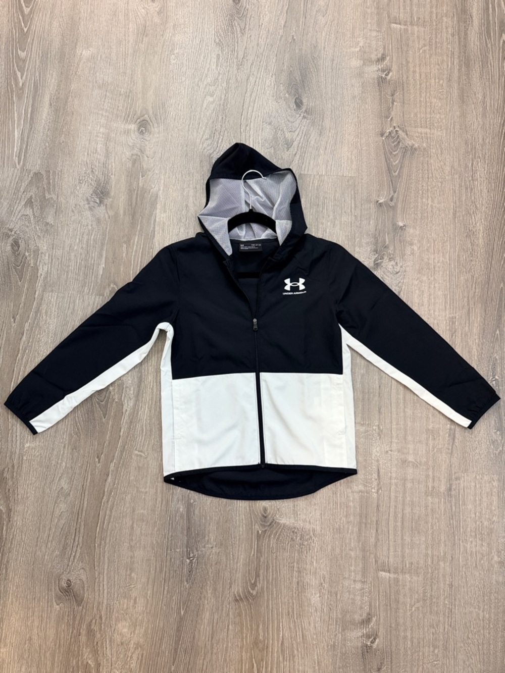 Under Armour Boys Zip Hooded Windbreaker Jacket Size Youth Small